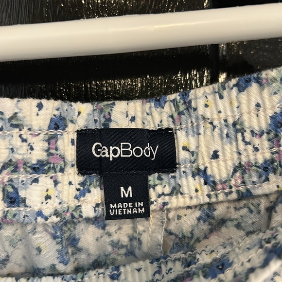 Gap Body Poplin PJ Pants Blue Floral Medium - Picture 4 of 7
